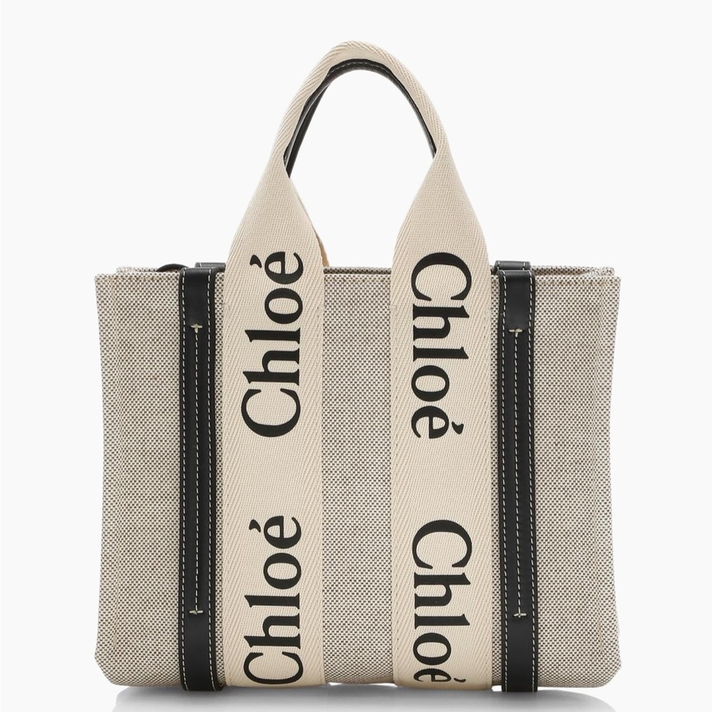 NEW!! Chloe' Small Woody Canvas Tote - Navy